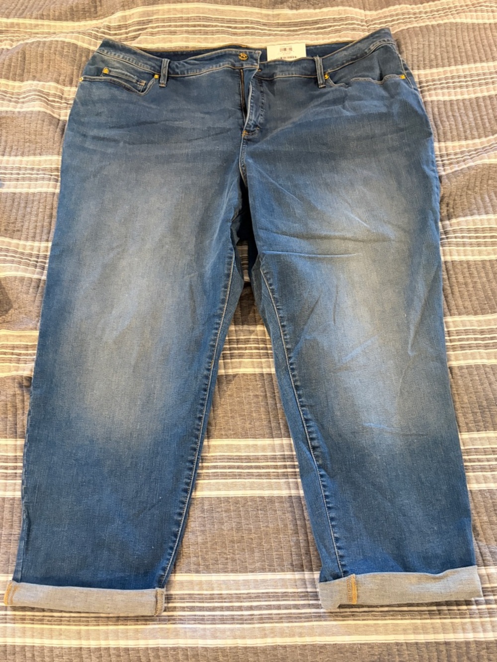 INC International Concepts Women’s Plus Size 26w Boyfriend Jeans - Cuffed Hem
